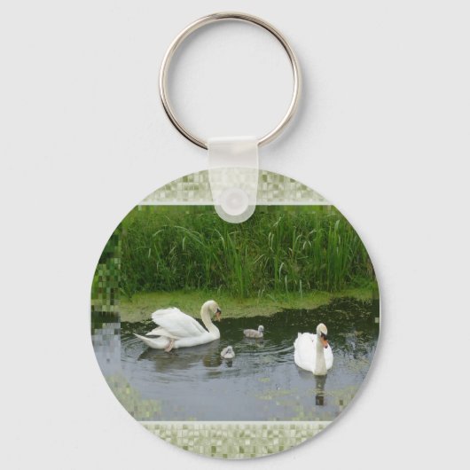 Duck Family Photo Sleutelhanger (Voorkant)