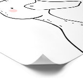 Duck Farmyard Animal Nursery Wall Art Monochrome Poster (Hoek)