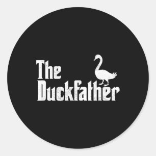 Duck Father Duck Lover Quack Papa Vaders Dag Gans Ronde Sticker
