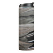 Duck Feather Foto Modern Black Grey Natuur Thermosbeker (Gedraaid links)
