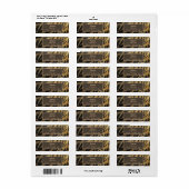 Duck Feather Pattern Elegant Golden Brown Natuur Etiket (Full Sheet)