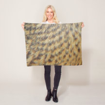 Duck Feather Pattern Gold Brown Animal Print