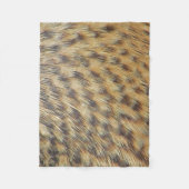 Duck Feather Pattern Gold Brown Animal Print Fleece Deken (Voorkant)