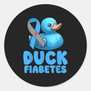 Duck Fiabetes Diabetes Awareness Month Insulin Pan Ronde Sticker