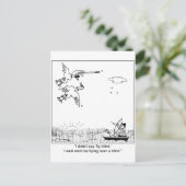 Duck Flying Blind Briefkaart (Staand voorkant)