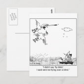 Duck Flying Blind Briefkaart (Voorkant / Achterkant)