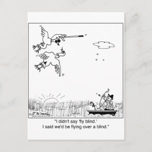 Duck Flying Blind Briefkaart