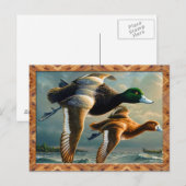 Duck Flying Briefkaart (Voorkant / Achterkant)