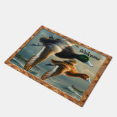 Duck Flying Doormat Deurmat (Schuin)