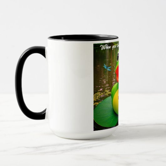 Duck Frog Swamp Custom Coffee Mugs Mok (Links)