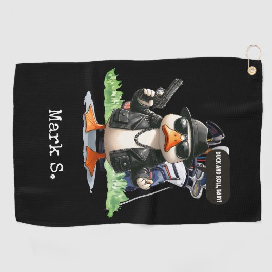 Duck Funny Face Golfhanddoek (Horizontaal)