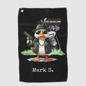 Duck Funny Face Golfhanddoek (Voorkant)