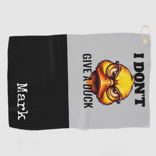 Duck Funny Face Golfhanddoek (Horizontaal)