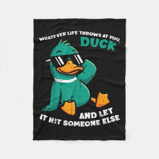 Duck Funny Saying Humor Joke Sarcastic Men Women Fleece Deken