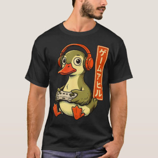 Duck Gamer Retro Japanse Kunst T-shirt