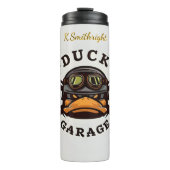 Duck Garage Mechanic Logo Design Thermosbeker (Voorkant)