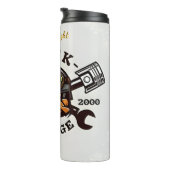 Duck Garage Mechanic Logo Design Thermosbeker (Geroteerd rechts)