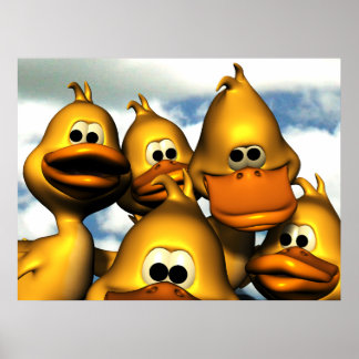 Duck Gathering Poster