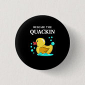 Duck - geef de makreel vrij ronde button 3,2 cm (Voorkant)