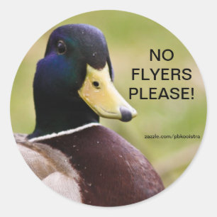 Duck Geen Flyers Gelieve te Stickers