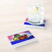 Duck Gelukkige vaderdag Glazen Onderzetter (Schuin)