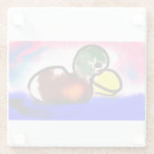 Duck Gelukkige vaderdag Glazen Onderzetter (Achterkant)