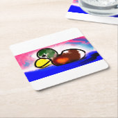 Duck Gelukkige vaderdag Kartonnen Onderzetters (Schuin)