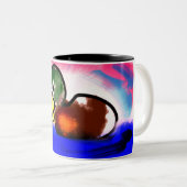 Duck Gelukkige vaderdag Tweekleurige Koffiemok (Voorkant rechts)