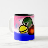 Duck Gelukkige vaderdag Tweekleurige Koffiemok (Voorkant links)