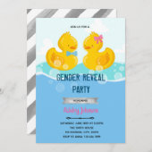 Duck gender onthult uitnodiging (Voorkant / Achterkant)