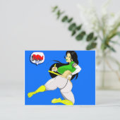 DUCK-GIRL off-guard leaping Post Card Briefkaart (Staand voorkant)