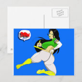 DUCK-GIRL off-guard leaping Post Card Briefkaart (Voorkant / Achterkant)