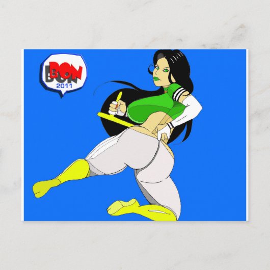 DUCK-GIRL off-guard leaping Post Card Briefkaart (Voorkant)