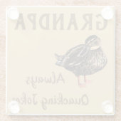Duck Glass Onderzetter Glazen Onderzetter (Achterkant)