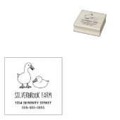Duck Goose Boerderij Adres 2 Rubberstempel (Gestempeld)