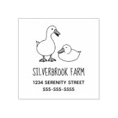 Duck Goose Boerderij Adres 2 Rubberstempel (Afrduk)