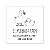 Duck Goose Boerderij Adres 2 Zelfinktende Stempel (Design)