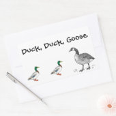 Duck Goose Cartoon Rechthoekige Sticker (Envelop)