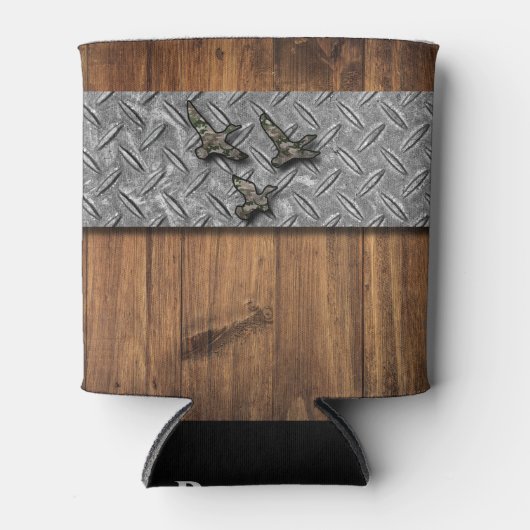 Duck Goose Hunter Afbeelding Add Custom Name Blikjeskoeler (Voorkant)