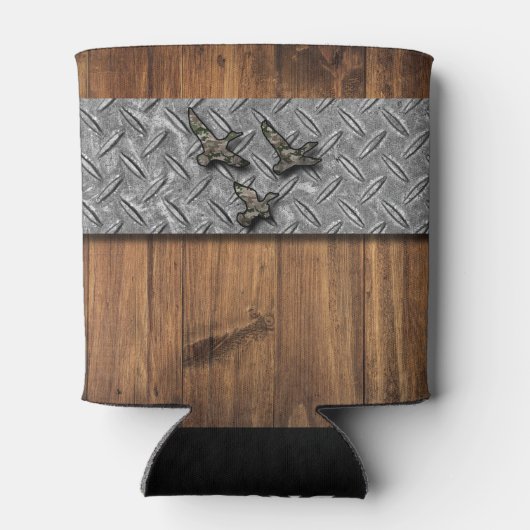 Duck Goose Hunter Afbeelding Add Custom Name Blikjeskoeler (Achterkant)