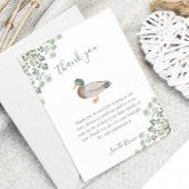 Duck Greenery Genderneutraal Baby shower Bedankkaart