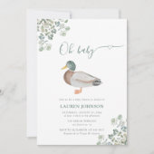 Duck Greenery Genderneutraal Baby shower Kaart (Voorkant)