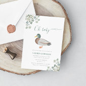 Duck Greenery Genderneutraal Baby shower Kaart