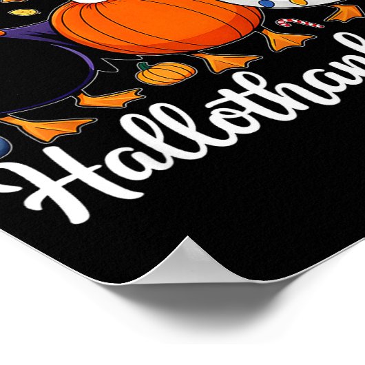 Duck Halloween Thanksgiving Christmas Happy Hallot Poster (Hoek)