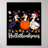 Duck Halloween Thanksgiving Christmas Happy Hallot Poster (Voorkant)