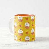 Duck Halloween Tweekleurige Koffiemok (Voorkant links)