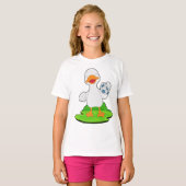 Duck Handbalspeler Handbal T-shirt (Voorkant volledig)
