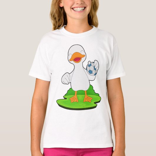 Duck Handbalspeler Handbal T-shirt (Voorkant)