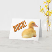 Duck Happy Birthday Kaart (Gele Bloem)