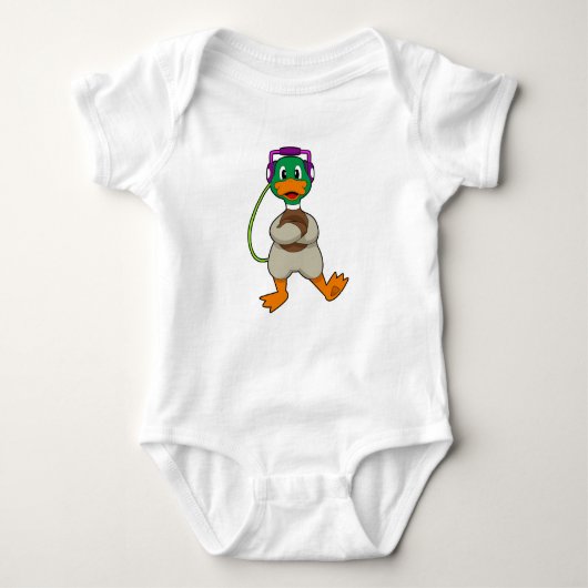 Duck Headphone Music Romper (Voorkant)